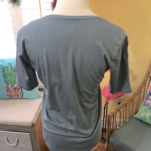 Eileen Fisher NWT Organic Cotton V-neck Top - Picture 4 of 5